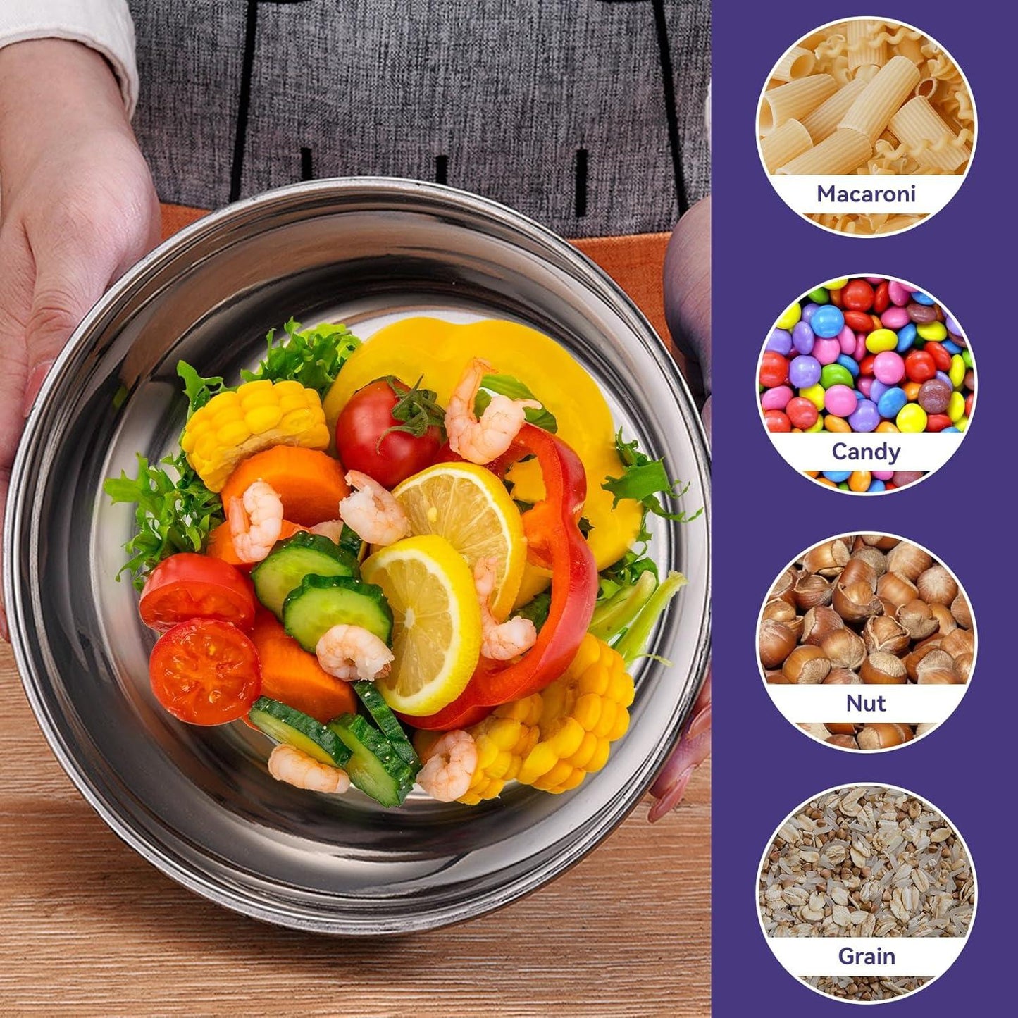 3pcs Bowl Set Stainless Steel