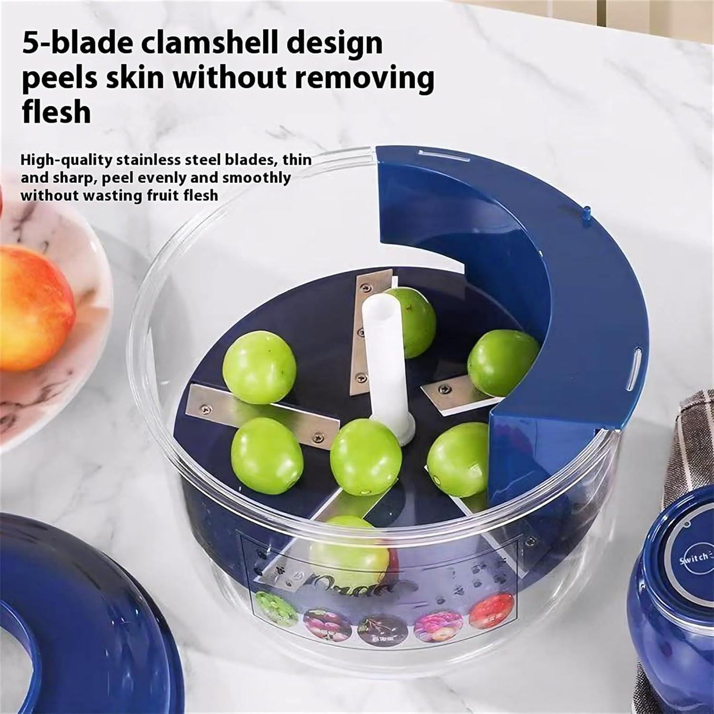 Quick & Effortless Peeling Machine - Automatic Electric Fruit Peeler