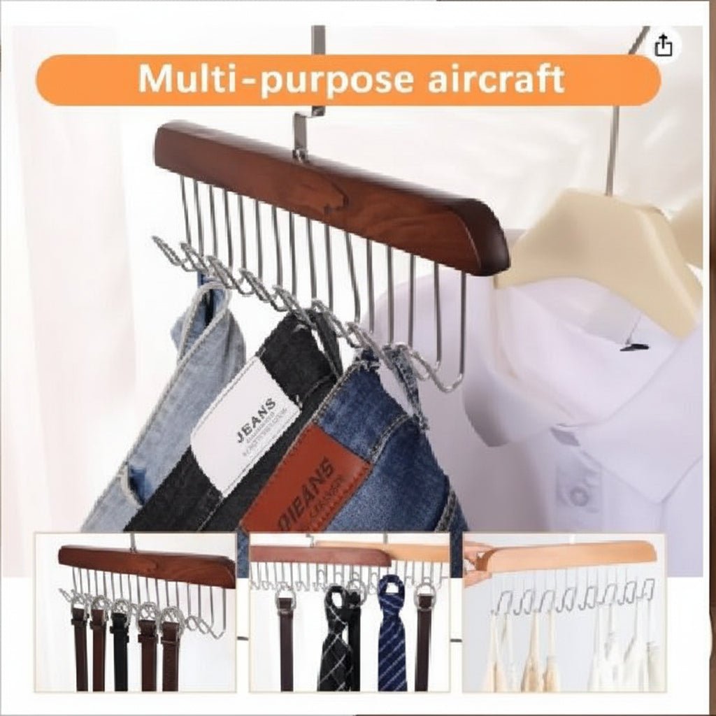 Wooden Closet Hanger Organizer