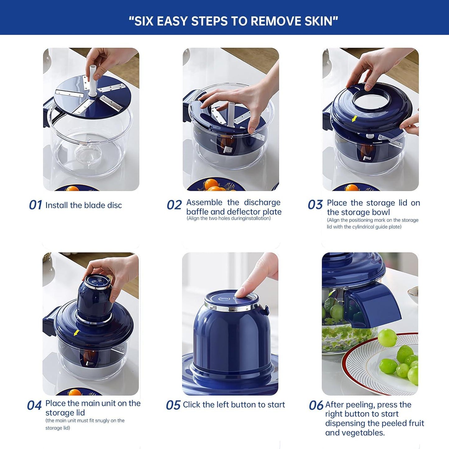 Quick & Effortless Peeling Machine - Automatic Electric Fruit Peeler