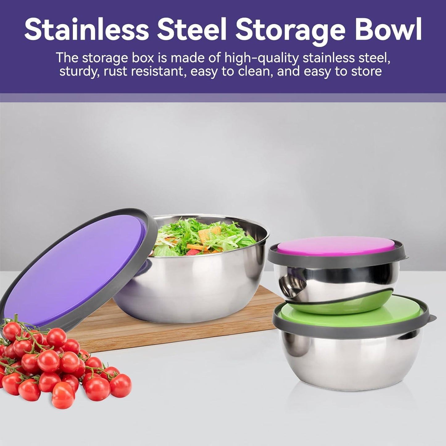 3pcs Bowl Set Stainless Steel