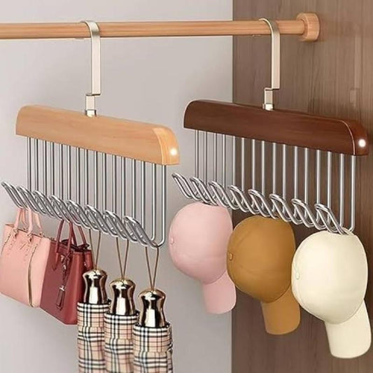 Wooden Closet Hanger Organizer