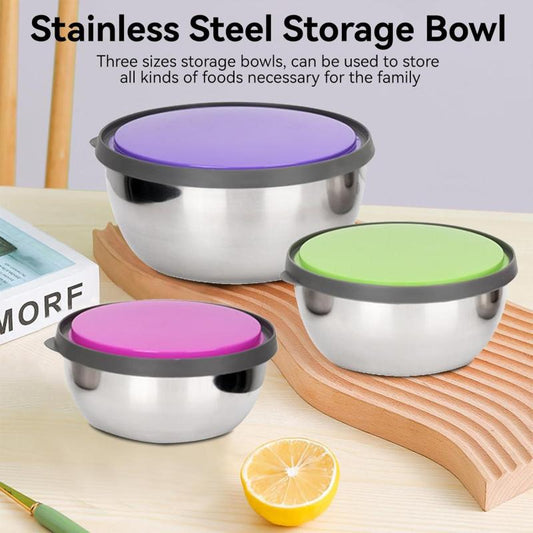 3pcs Bowl Set Stainless Steel